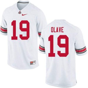 NCAA Ohio State Buckeyes Men's #19 Chris Olave White Nike Football College Jersey PAY0145NM